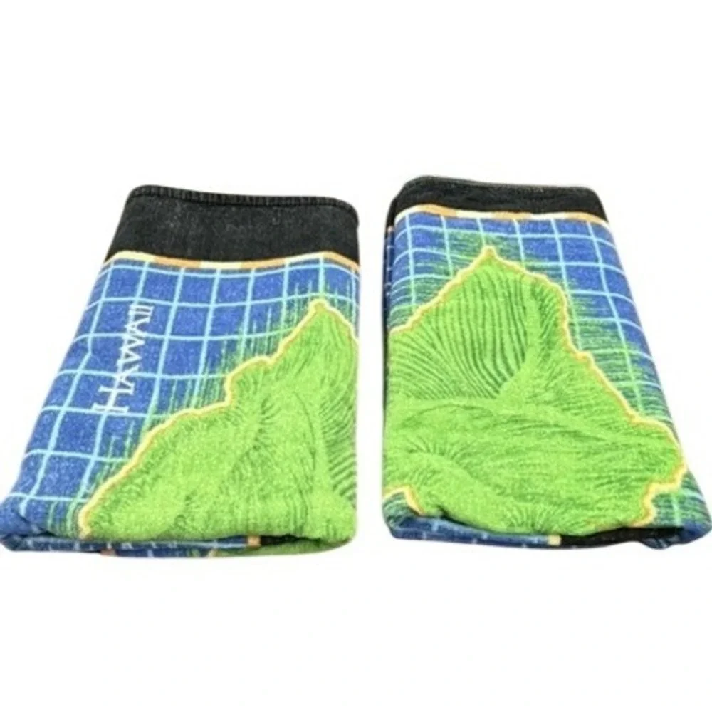 2 NCL America Pride‎ of Hawaii Beach Towel Map Hawaiian Islands Blue 53x28